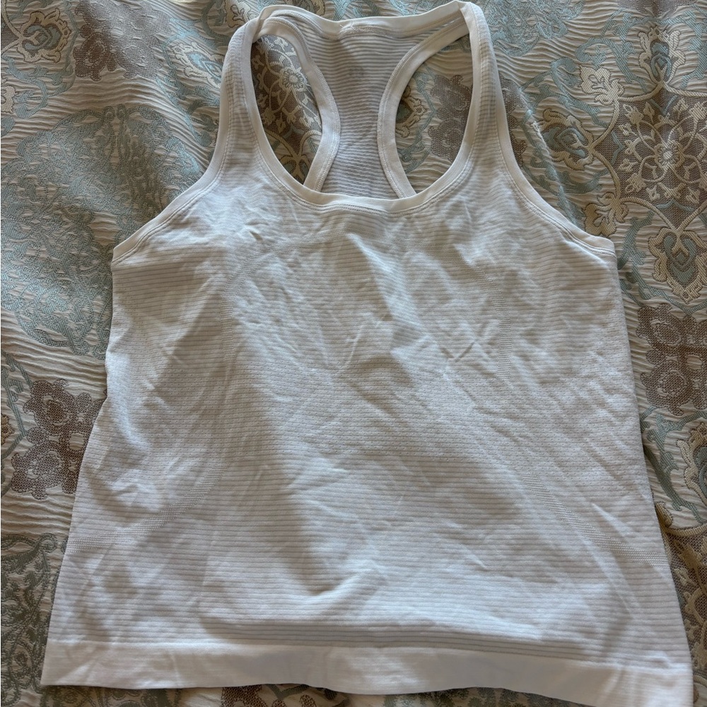 Lululemon White Swiftly Tech Racerback Tank Top 2.0 Waist Length